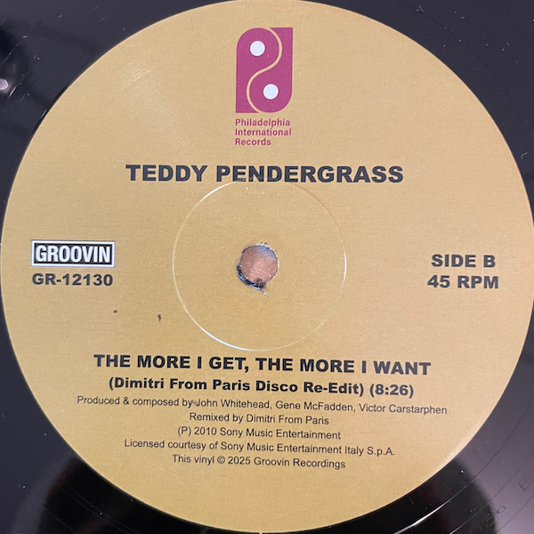 Teddy Pendergrass - You Can't Hide From Yourself / The More I Get, The More I Want | Groovin Recordings (GR-12130) - 3 Teddy Pendergrass - You Can't Hide From Yourself / The More I Get, The More I Want | Groovin Recordings (GR-12130) - 3