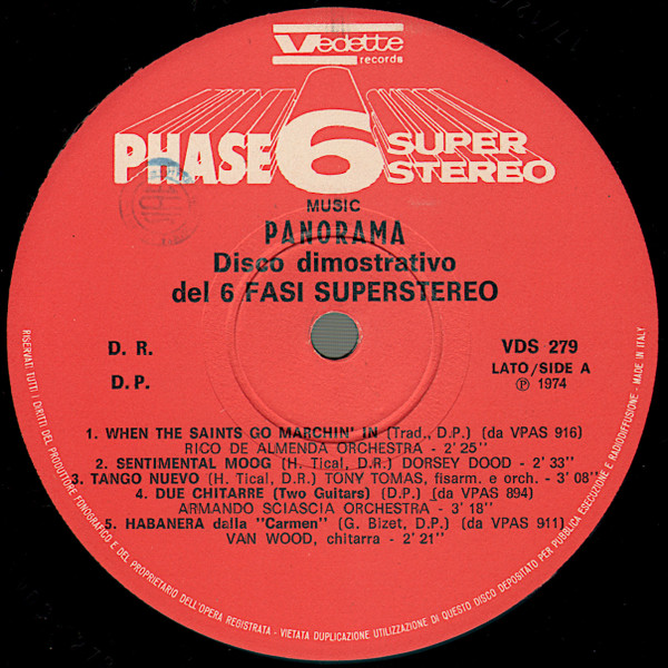 Various - Music Panorama | Vedette Records (VDS 279) Various - Music Panorama | Vedette Records (VDS 279)