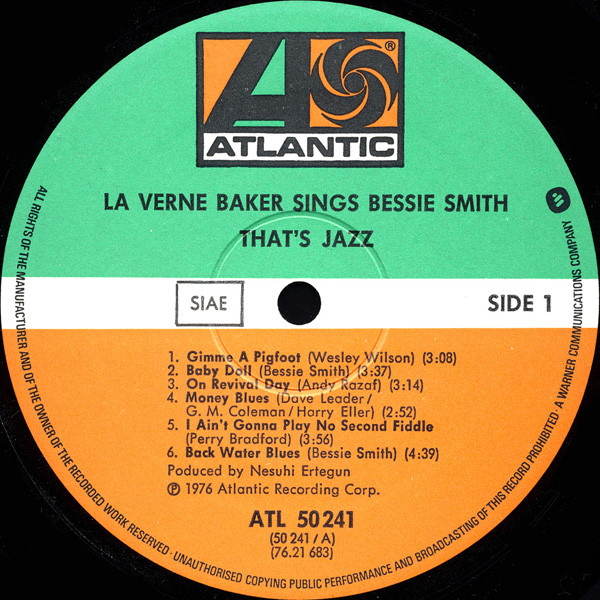 LaVern Baker - Sings Bessie Smith | Atlantic (ATL 50 241) - 2