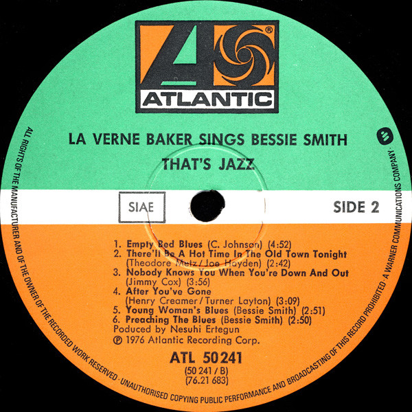 LaVern Baker - Sings Bessie Smith | Atlantic (ATL 50 241) - 3
