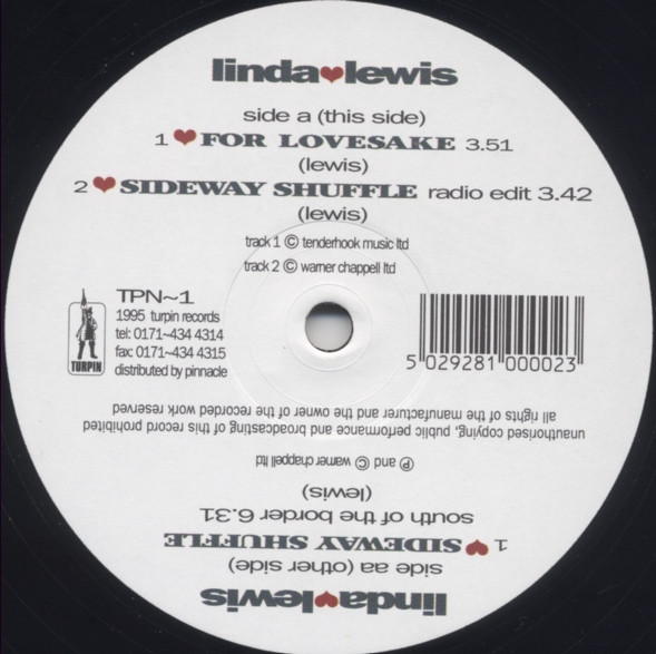 Linda Lewis - For Lovesake / Sideway Shuffle | Turpin Records (TPN-1)