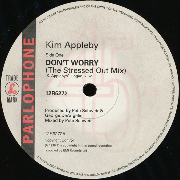Kim Appleby - Don't Worry | Parlophone (12R6272)