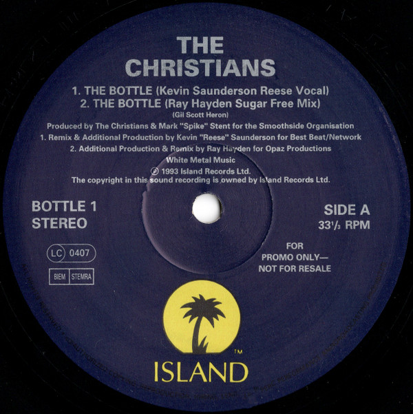 The Christians - The Bottle | Island Records (BOTTLE 1)