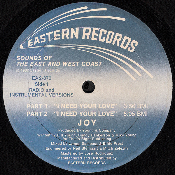 Joy - I Need Your Love | Eastern Records (EA-2-870)