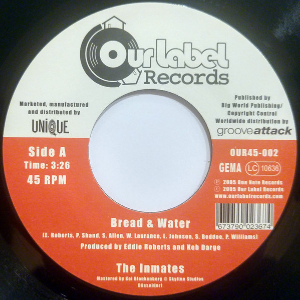 The Inmates - Bread & Water | Our Label Records (OUR45-002)
