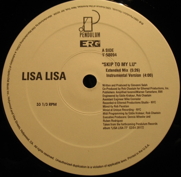 Lisa Lisa - Skip To My Lu | Pendulum Records (Y-58094) - 4