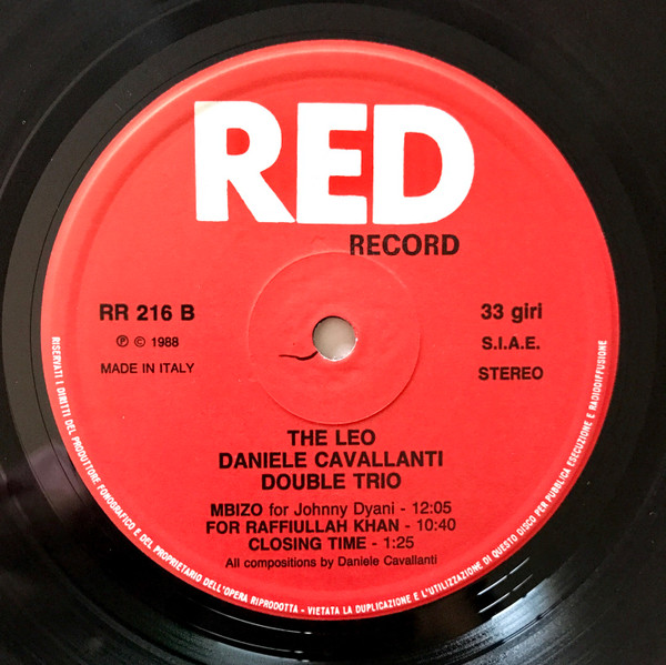 Daniele Cavallanti Double Trio - The Leo | Red Record (RR 216) - 4