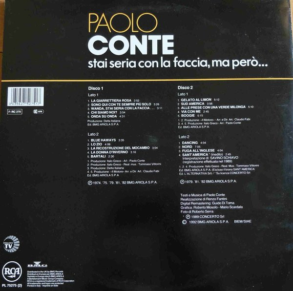 Paolo Conte - Stai Seria Con La Faccia, Ma Però... | RCA (PL 75275 (2)) - 2