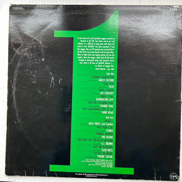 Various - Massive 1: An Album Of Reggae Hits | Virgin (V 2346) - 2