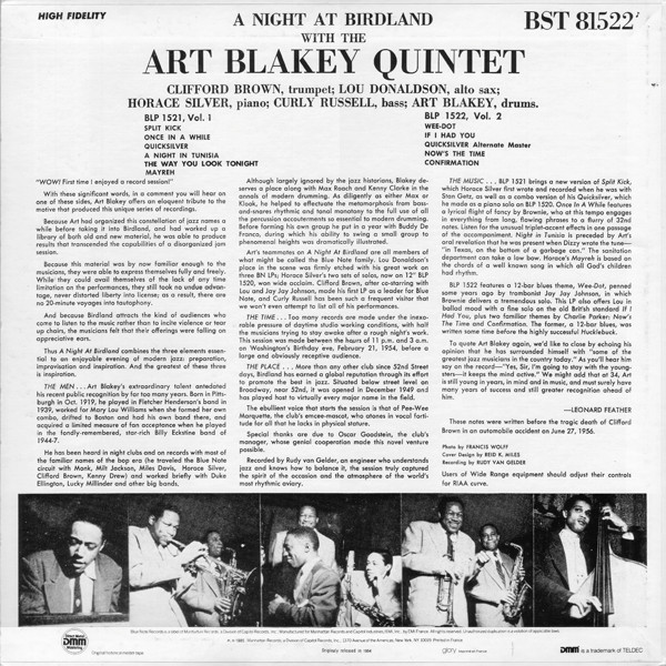 Art Blakey Quintet - A Night At Birdland Volume 2 | Blue Note (BST 81522) - 4