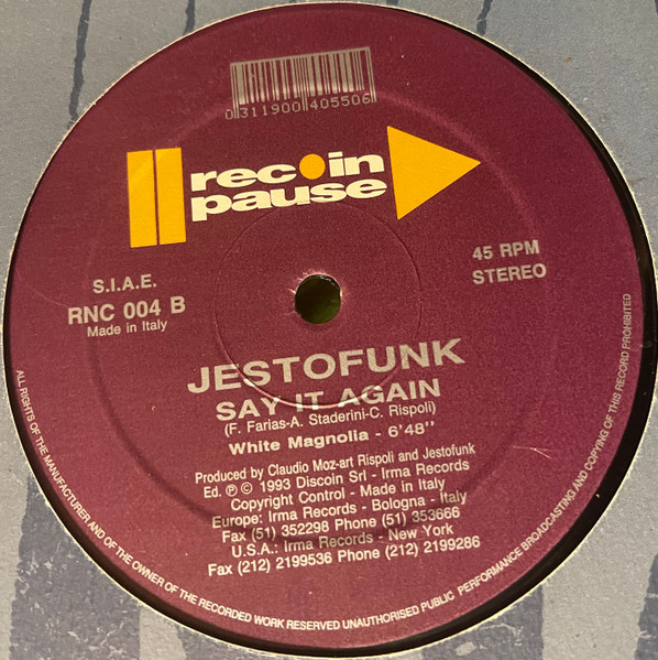 Jestofunk - Say It Again | Rec In Pause (RNC 004) - 3