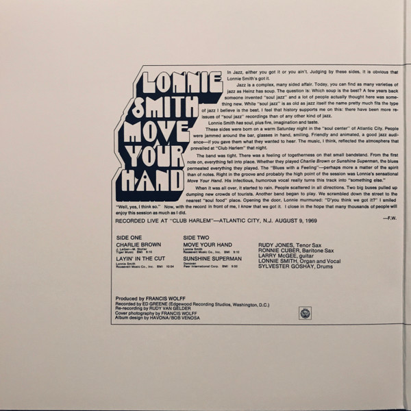 Lonnie Smith - Move Your Hand | Blue Note (BLP 4326) - 2 Lonnie Smith - Move Your Hand | Blue Note (BLP 4326) - 2