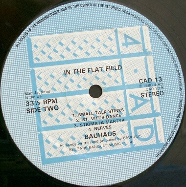 Bauhaus - In The Flat Field | 4AD (CAD 13) - 4