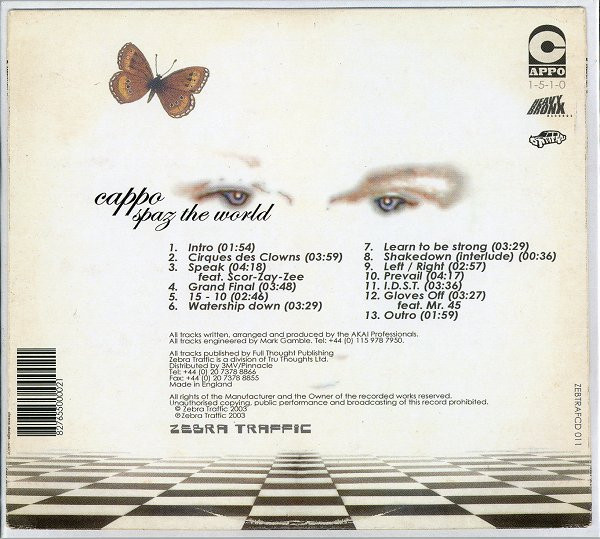 Cappo - Spaz The World | Zebra Traffic (ZEBTRAFCD 011) - 2