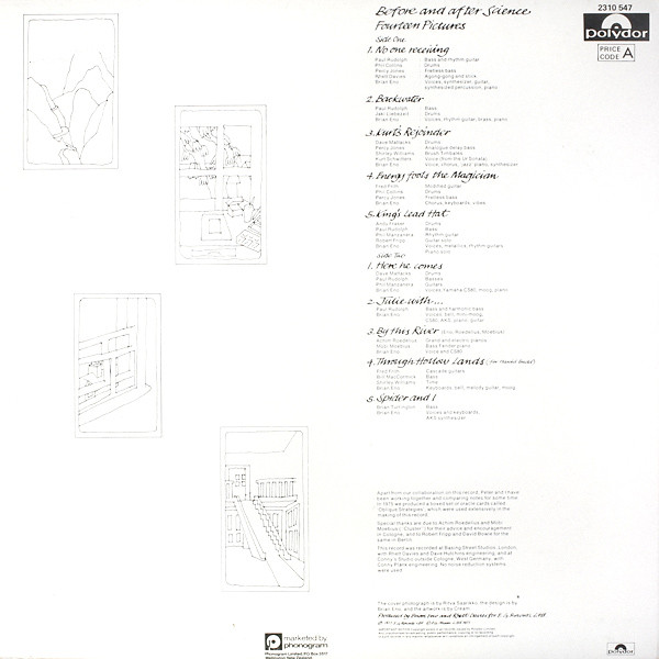 Brian Eno - Before And After Science | Polydor (2310 547) - 2