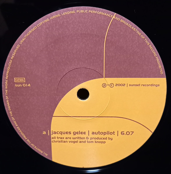 Jacques Gelee - Autopilot / The Trapper | Sunset Recordings (SUN014)