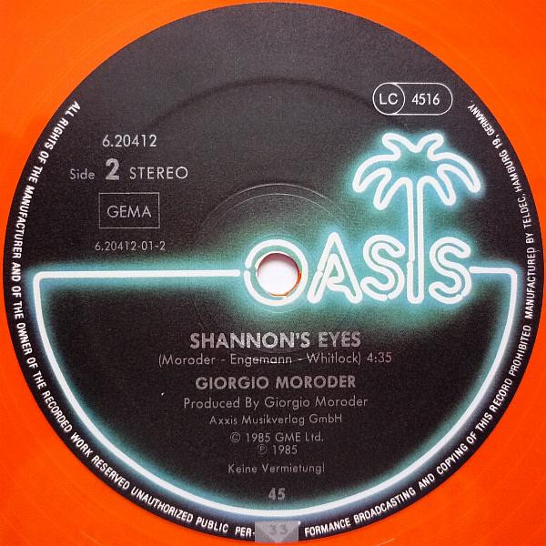 Giorgio Moroder & Paul Engemann - Shannon's Eyes | Oasis (6.20412) - 3