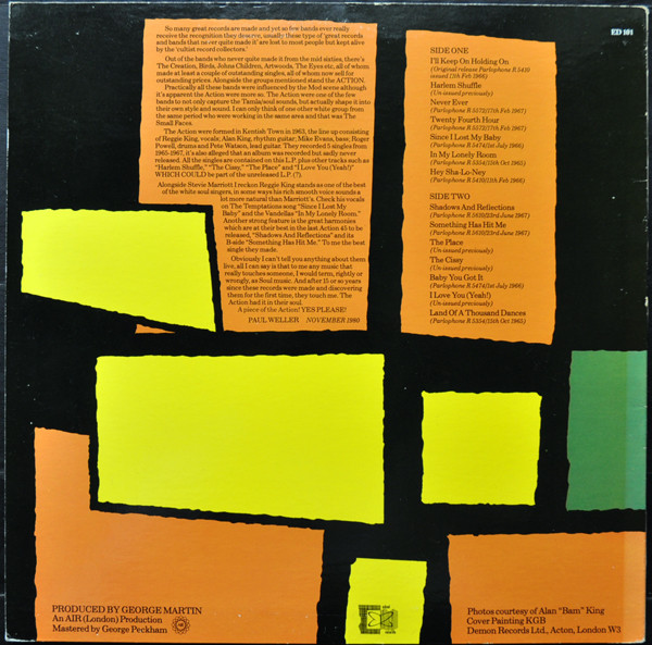 The Action - The Ultimate Action | Edsel Records (ED 101) - 2