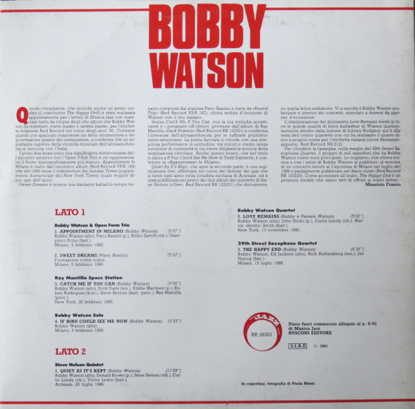 Bobby Watson - Bobby Watson | Red Record (RR 28353) - 2 Bobby Watson - Bobby Watson | Red Record (RR 28353) - 2
