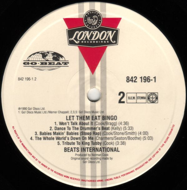 Beats International - Let Them Eat Bingo | London Records (842 196-1) - 4