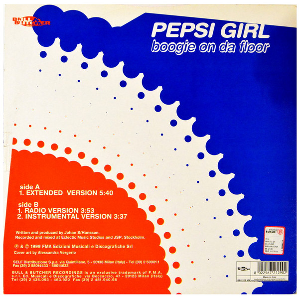 Pepsi Girl - Boogie On Da Floor | Bull & Butcher Recordings (BB 2129 MX) - 2