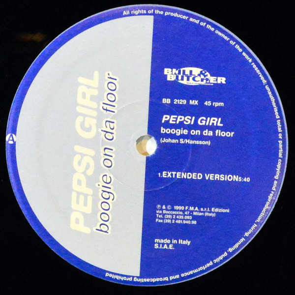 Pepsi Girl - Boogie On Da Floor | Bull & Butcher Recordings (BB 2129 MX) - 3