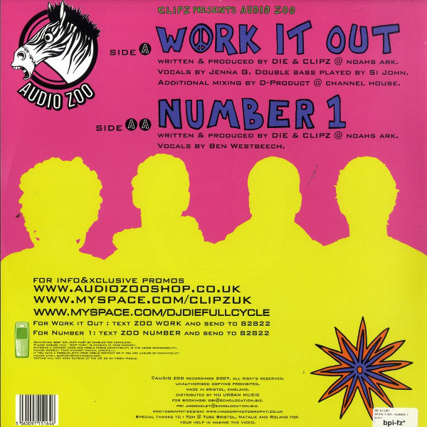 Die & Clipz - Work It Out / Number 1 (Milkin It Mix) | Audio Zoo Recordings (AZOO 003) - 2