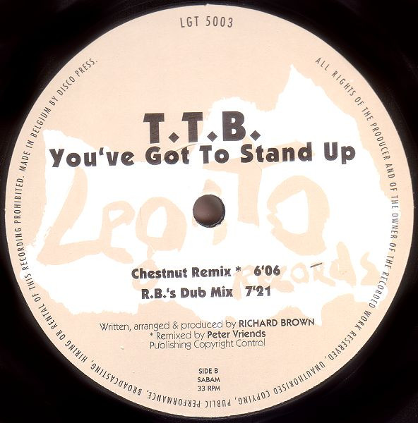 TTB - You've Got To Stand Up | Legato Records (LGT 5003)