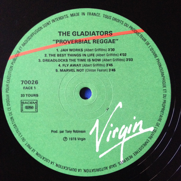 The Gladiators - Proverbial Reggae | Virgin (70026) - 3 The Gladiators - Proverbial Reggae | Virgin (70026) - 3