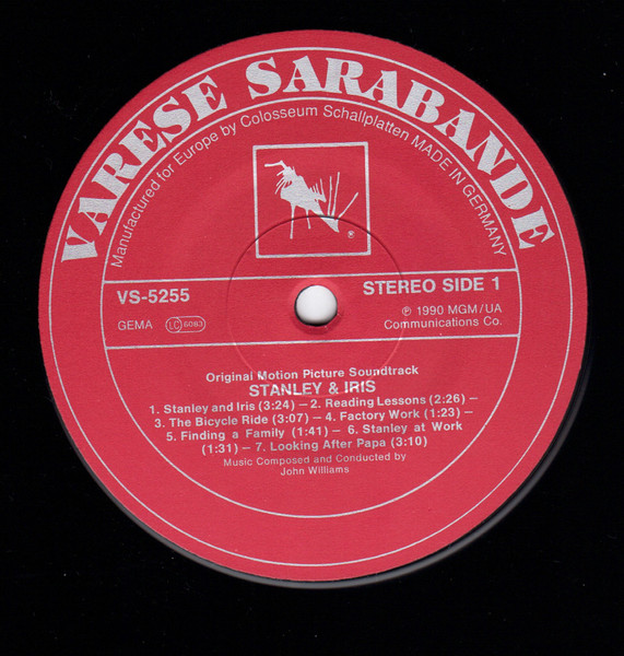 John Williams - Stanley & Iris (Original Motion Picture Soundtrack ) | Varèse Sarabande (VS-5255) - 3