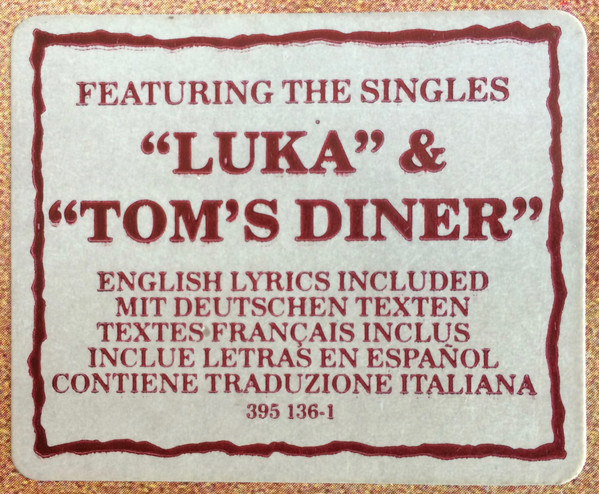 Suzanne Vega - Solitude Standing | A&M Records (395136-1) - 11