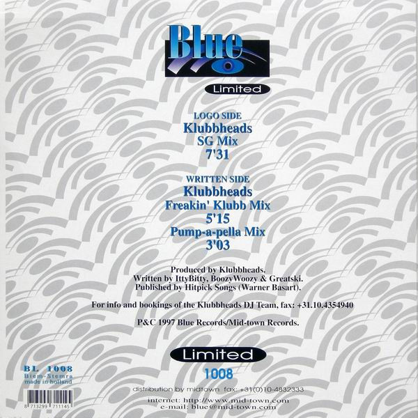 Itty Bitty, Boozy Woozy & Greatski - Pumped Up Funk | Blue Limited (BL 1008) - 2