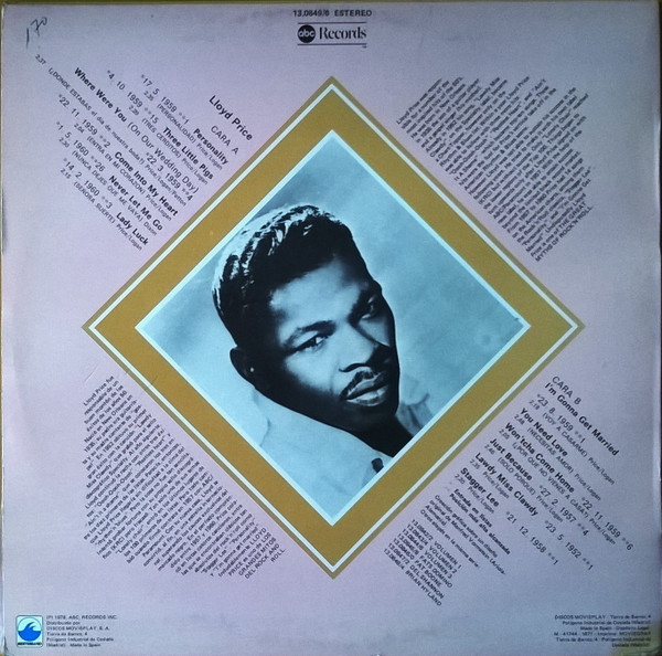 Lloyd Price - Los Grandes Mitos Del Rock And Roll | ABC Records (13.0849/6) - 2