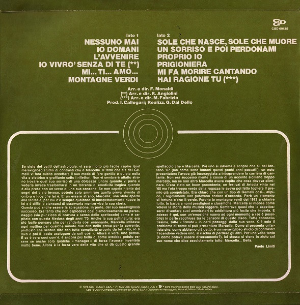 Marcella Bella - Il Meglio Di Marcella | CGD (CGD 69135) - 2