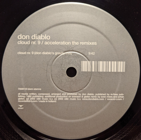 Don Diablo - Cloud Nr. 9 / Acceleration The Remixes | ID&T (7006115) - 3