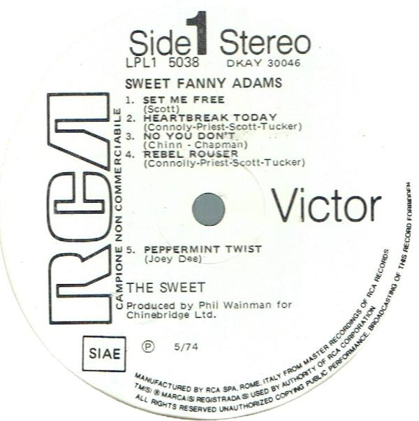 The Sweet - Sweet Fanny Adams | RCA (LPL1 5038) - 2 The Sweet - Sweet Fanny Adams | RCA (LPL1 5038) - 2