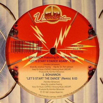 Hamilton Bohannon Featuring Dr. Perri Johnson - Let's Start II Dance Again | Unidisc (SPEC-1258) - main