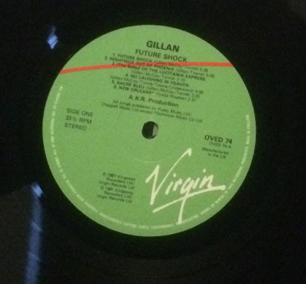 Gillan - Future Shock | Virgin (OVED 74) - 4 Gillan - Future Shock | Virgin (OVED 74) - 4