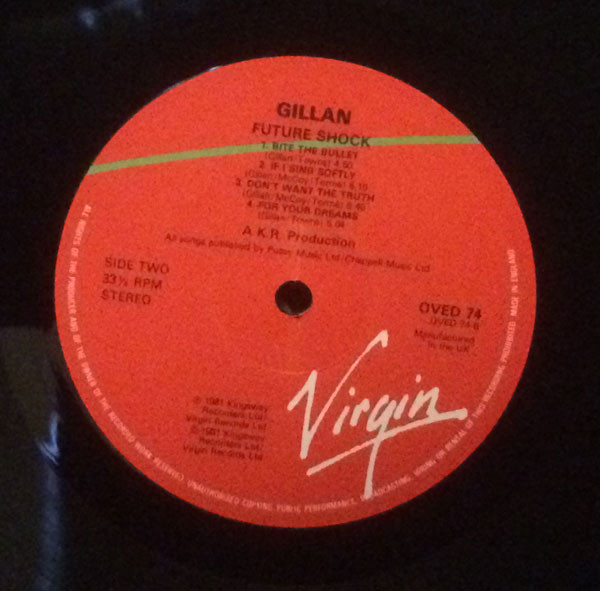 Gillan - Future Shock | Virgin (OVED 74) - 3 Gillan - Future Shock | Virgin (OVED 74) - 3