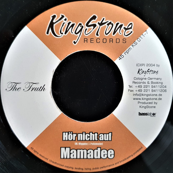 Gentleman / Mamadee - Wicked Thoughts / Hör Nicht Auf | Kingstone Records (KS 011-7) - 2