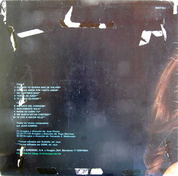 Rocío Dúrcal - Canta A Juan Gabriel Volumen 3 | Ariola (200.710-I) - 2