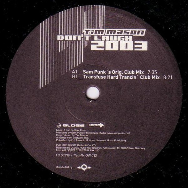 Tim Mason - Don't Laugh 2003 | One Way Records (OW 032)
