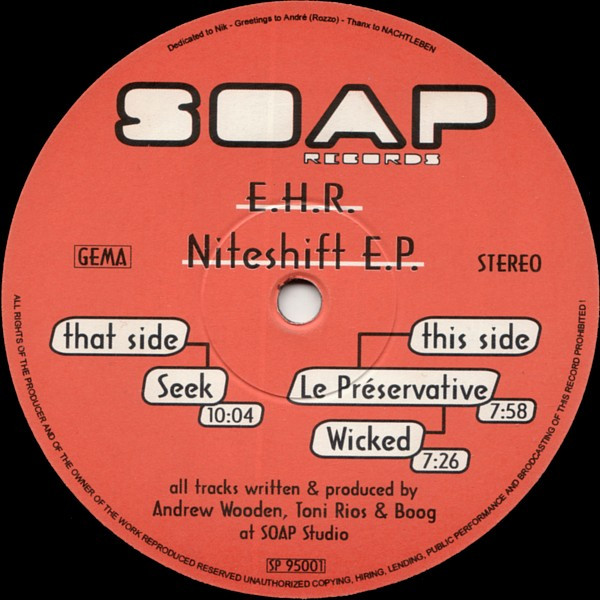 E.H.R. - Niteshift E.P. | Soap Records (SP 95001)