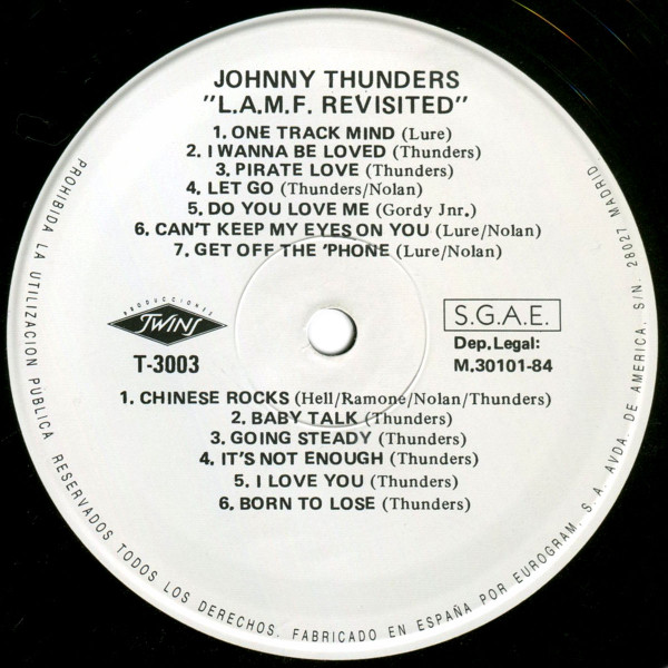 Johnny Thunders & The Heartbreakers - L.A.M.F. Revisited | Producciones Twins (T-3003-PF) - 2