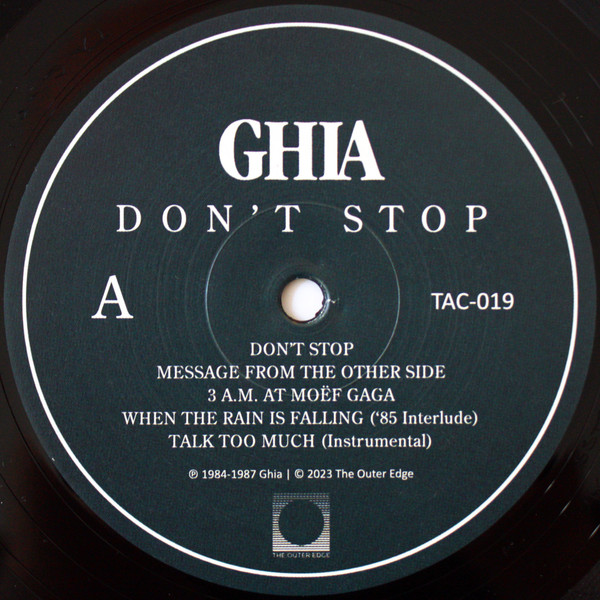 Ghia - Don't Stop | The Outer Edge (TAC-019) - 3