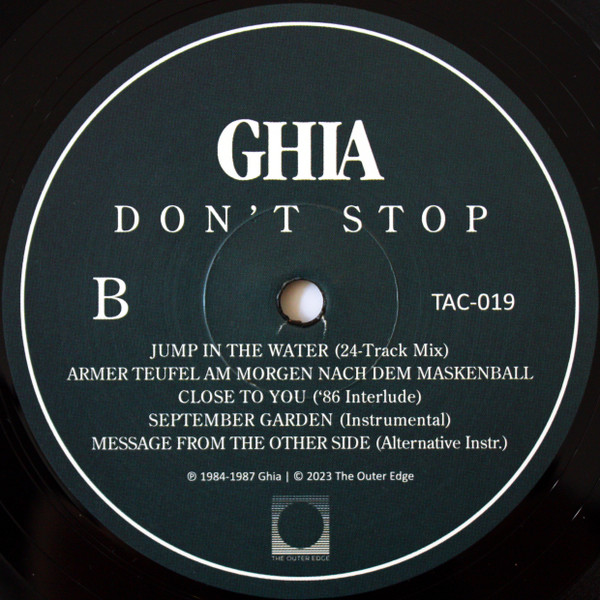 Ghia - Don't Stop | The Outer Edge (TAC-019) - 4