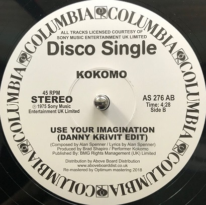 Kokomo - Use Your Imagination (Danny Krivit Edit) | Columbia (AS 276 AB) - 3