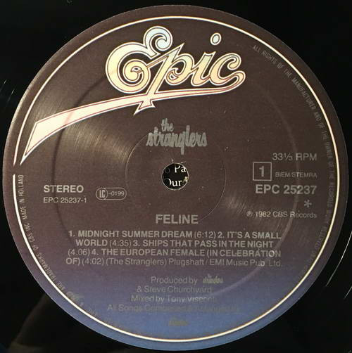 The Stranglers - Feline | Epic (EPC 25237) - 3
