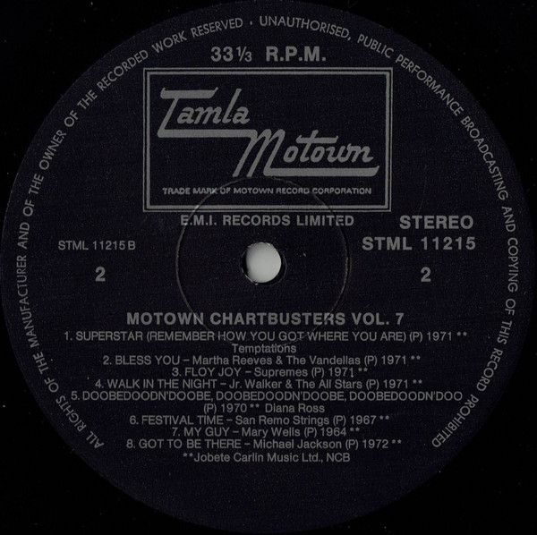Various - Motown Chartbusters Volume 7 | Tamla Motown (STML 11215) - 4