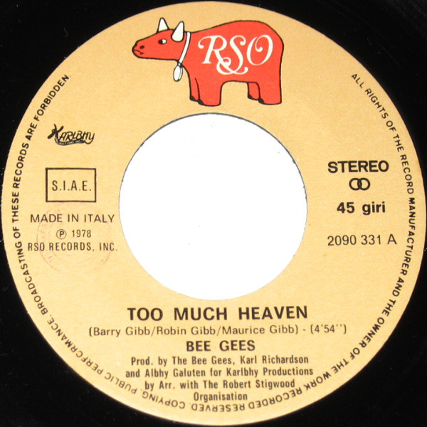 Bee Gees - Too Much Heaven | RSO (2090 331) - 3